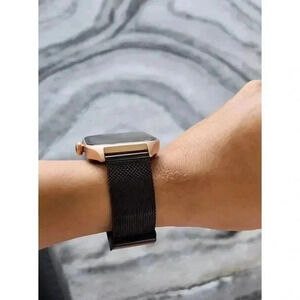 Sleek Black Milanese Mesh Band